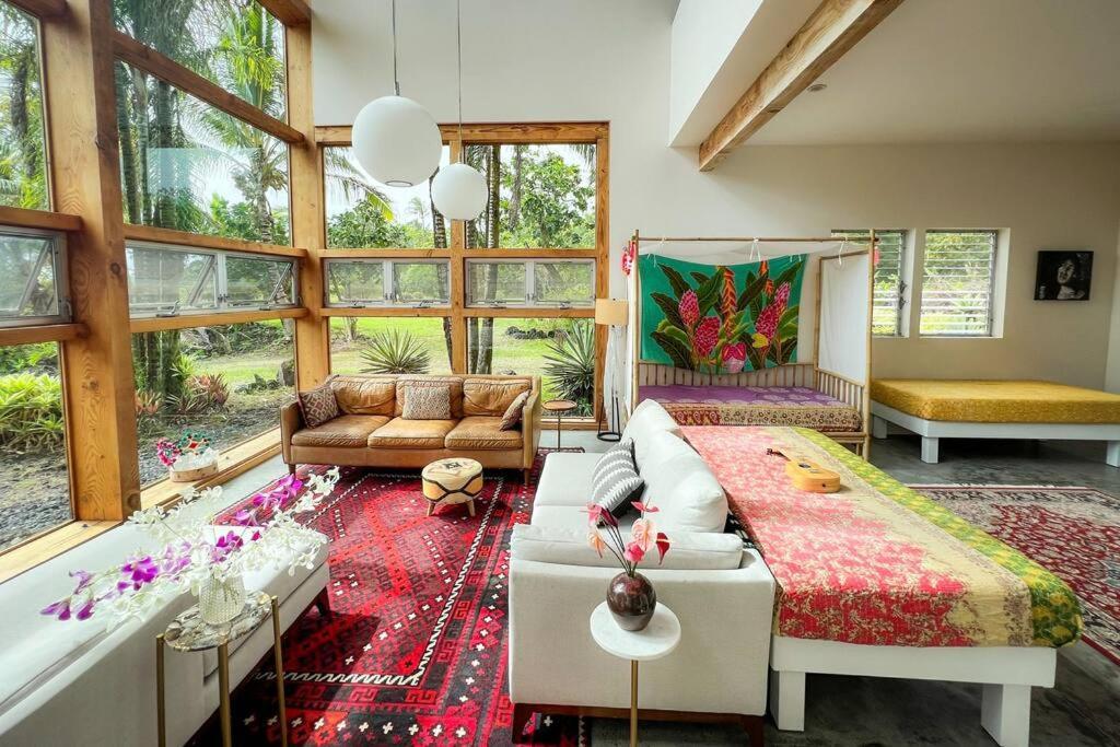 Jungle Haven Ocean Front Eco Villa On Fruit Farm Pahoa Exterior photo